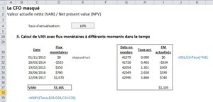 VAN-NPV moments différents dans le temps