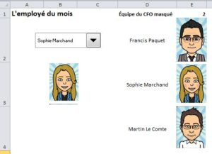 Menu déroulant avec images
