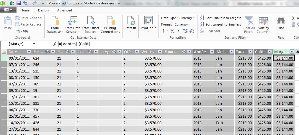 Power Pivot: Créer des colonnes et mesures en DAX