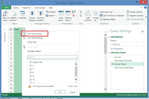 Power Query - Liste validation transformation 3