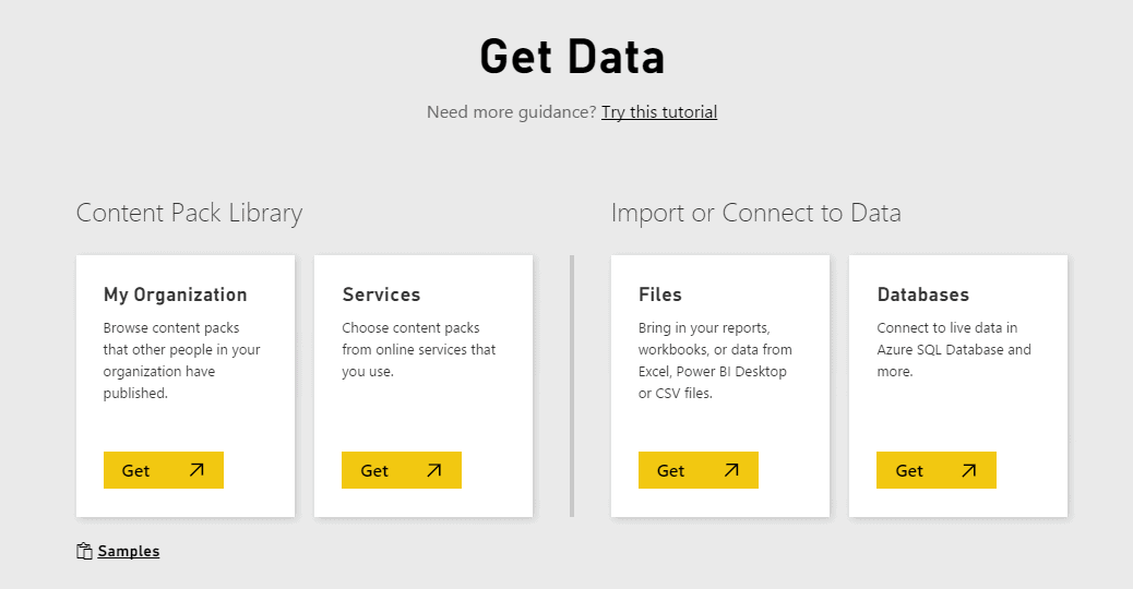 Power BI Get Data