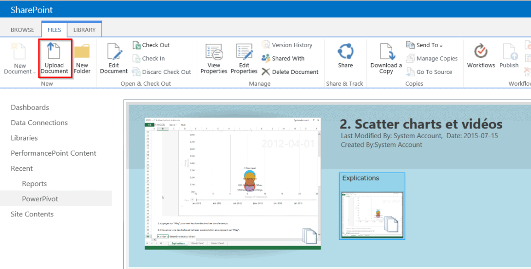 Découvrez le [Team BI] avec Power Pivot pour SharePoint (2 de 2)