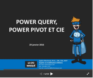 Power Query, Power Pivot et cie