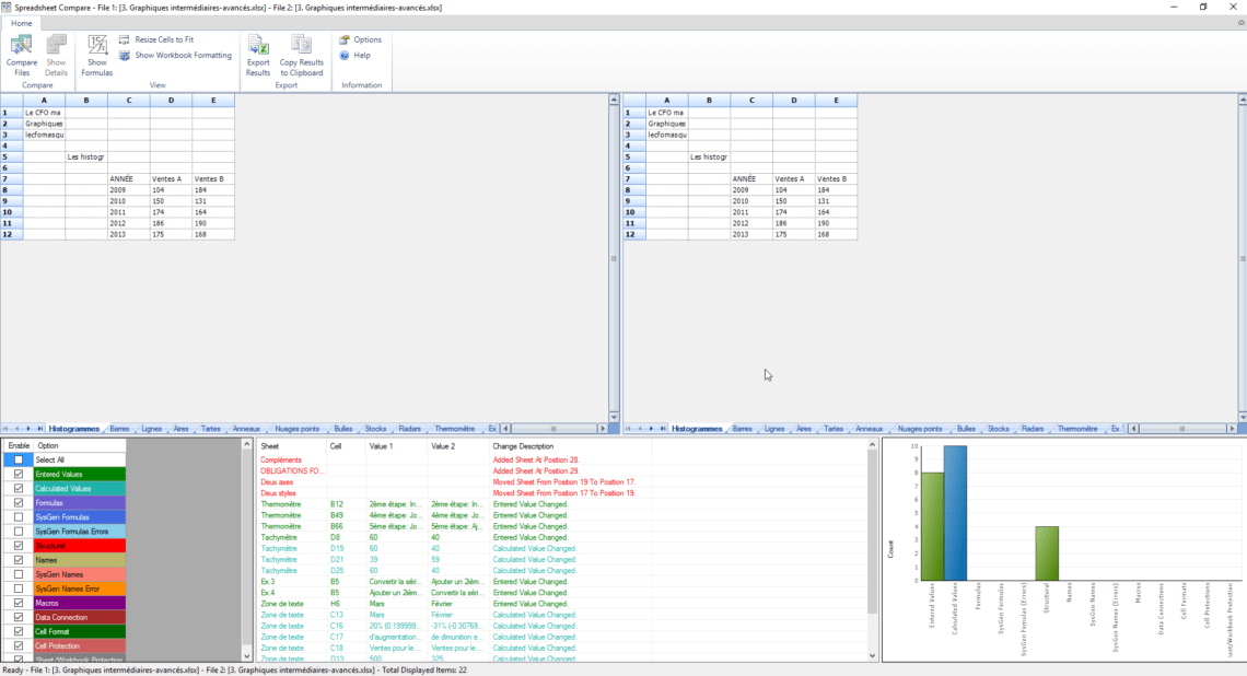 Spreadsheet Compare Comparer deux fichiers Excel aisément