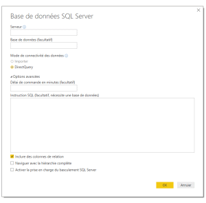 Connexion directe vs import
