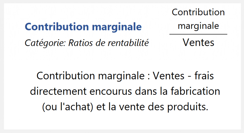 Contribution marginale