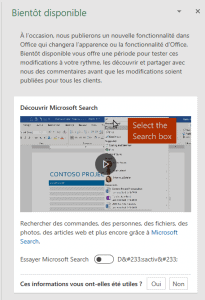 Fonctionnalités à venir