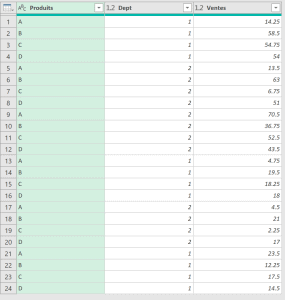 Power Query ajout de tables
