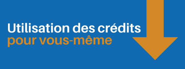 Utilisation des crédits pour vous-même