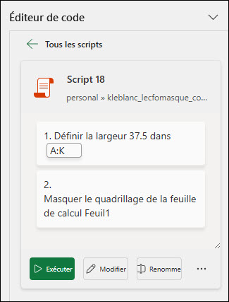 Excel Éditeur de code