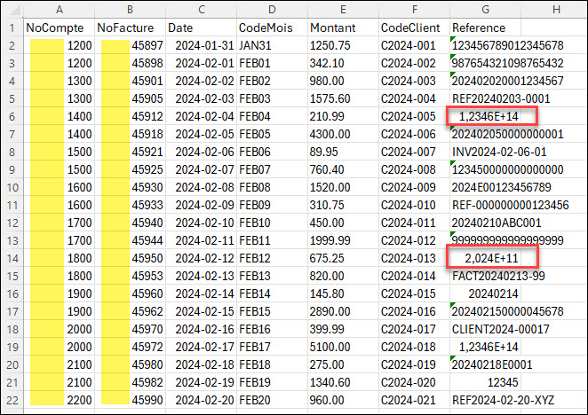 Résultat avec Convertir
