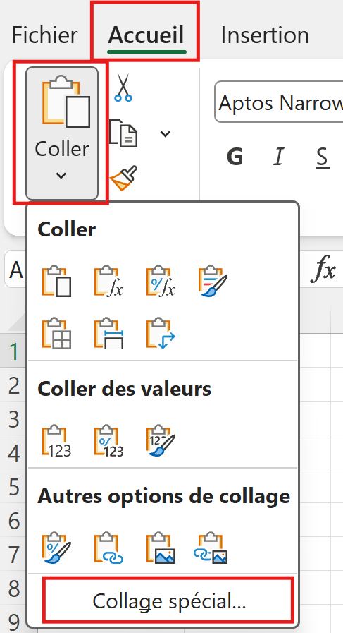 Collage spécial Excel